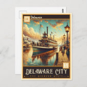 Delaware City, Delaware | VINTAG Postkarte (Vorne/Hinten)