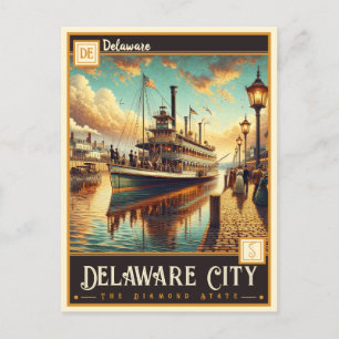 Delaware City, Delaware   Vintage Postkarte