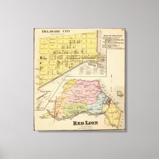 Delaware City, Red Lion Leinwanddruck (Vorderseite)