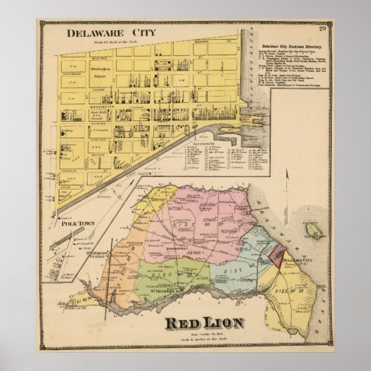 Delaware City, Red Lion Poster (Vorne)
