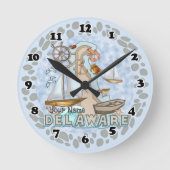 Delaware Clock Runde Wanduhr (Vorderseite)