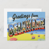 Delaware Coastal Beach Town Postkarte (Vorne/Hinten)