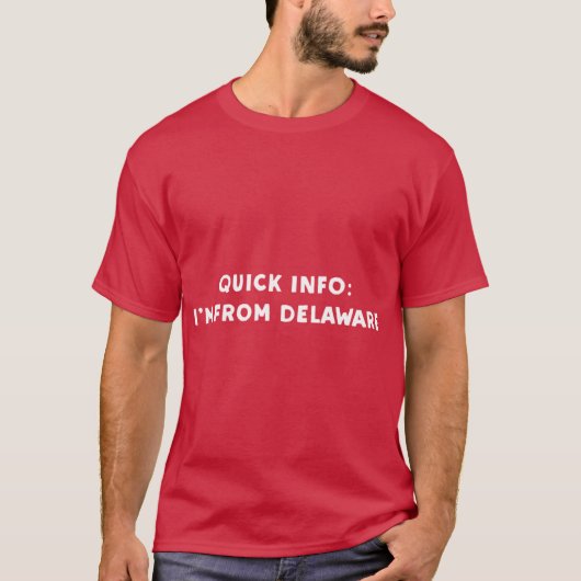 Delaware Cool Funny T-Shirt (Vorderseite)
