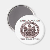 Delaware Das erste Staat-Siegel Magnet (Vorderseite/Rückseite)