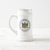 Delaware das erste Staats-Bier Stein Bierglas (Links)