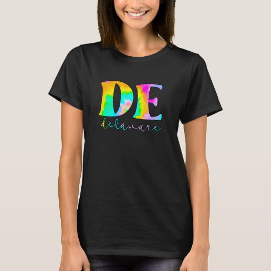 Delaware De Gefärbte Krawatte T-Shirt (Vorderseite)