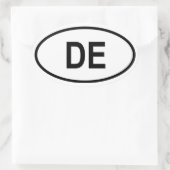 Delaware "DE" Ovaler Aufkleber (Tasche)