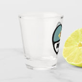 Delaware, DE-Staatsflagge im Herzen, Shot Glass Schnapsglas (Links)