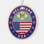 Delaware, Delaware, Delaware, t-shirt sticker Keramik Ornament (Links)
