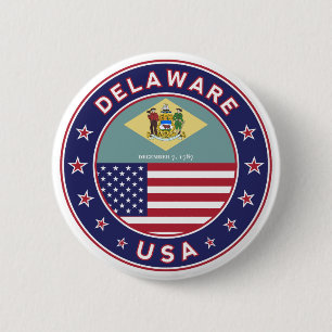 Delaware, Delaware, T - Shirt, Delaware, Aufkleber Button