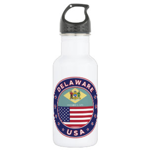 Delaware, Delaware, T - Shirt, Delaware, Aufkleber Edelstahlflasche