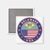 Delaware, Delaware, T - Shirt, Delaware, Aufkleber Magnet (Vorderseite/Rückseite)