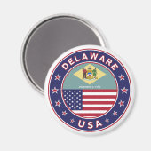 Delaware, Delaware, T - Shirt, Delaware, Aufkleber Magnet (Vorderseite/Rückseite)