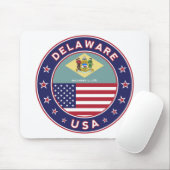 Delaware, Delaware, T - Shirt, Delaware, Aufkleber Mousepad (Mit Mouse)