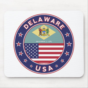 Delaware, Delaware, T - Shirt, Delaware, Aufkleber Mousepad