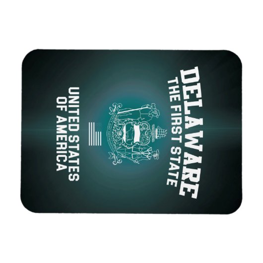 Delaware Der erste Staat Magnet (Horizontal)