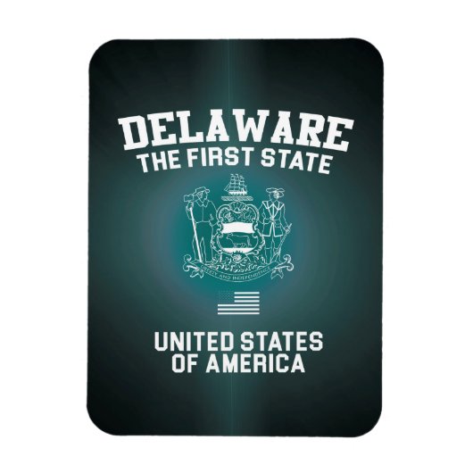 Delaware Der erste Staat Magnet (Vertikal)