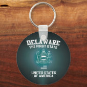 Delaware Der erste Staat Schlüsselanhänger (Vorderseite)