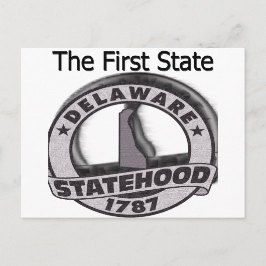 Delaware Der Erste Staat-Status Postkarte (Vorderseite)