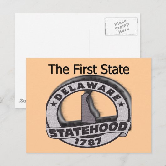 Delaware Der Erste Staat-Status Postkarte (Vorne/Hinten)