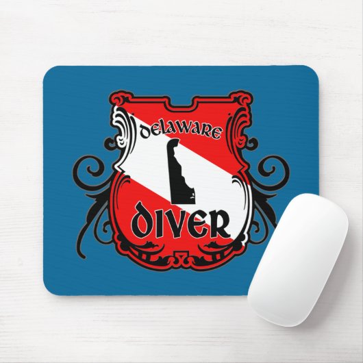 Delaware Diver Mousepad (Mit Mouse)