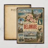 Delaware-echte Vintage-Style-Ansichtskarte Postkarte (Vorne/Hinten)