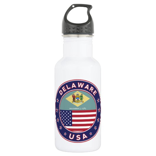 Delaware Edelstahlflasche (Vorderseite)