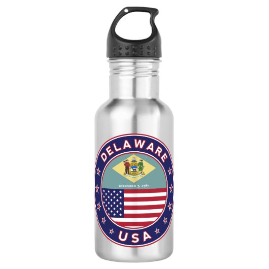 Delaware Edelstahlflasche (Vorderseite)