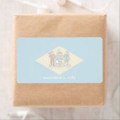 Delaware Faint Flag Shipping Label (Insitu)