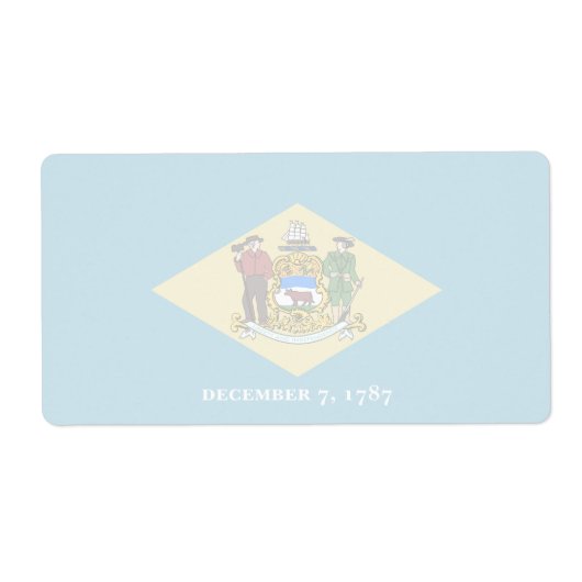 Delaware Faint Flag Shipping Label (Vorne)