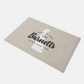 Delaware Family Monogram Staat Doormat Fußmatte (Schrägansicht)