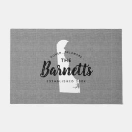 Delaware Family Monogram Staat Doormat Fußmatte