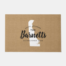 Delaware Family Monogram Staat Doormat