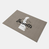 Delaware Family Monogram Staat Doormat Fußmatte (Schrägansicht)