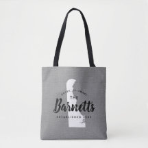 Delaware Family Monogram Staat Totbeutel