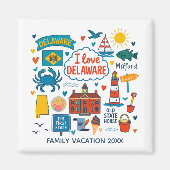 Delaware Family Trip Keepsake Personalized Magnet (Vorne)