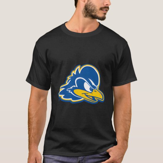 Delaware Fightin' Blue Hens Links Brust Icon T-Shirt (Vorderseite)