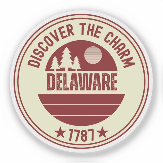 Delaware First Staat - DE Staat Roots Aufkleber (Vorderseite)