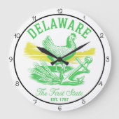 Delaware First State Große Wanduhr (Vorderseite)