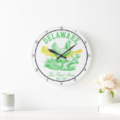 Delaware First State Große Wanduhr (Zuhause)