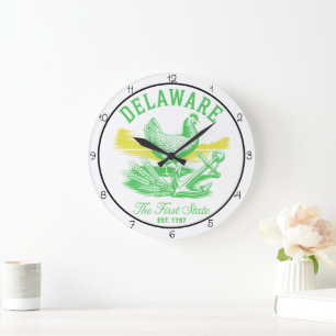 Delaware First State Große Wanduhr