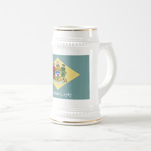 DELAWARE FLAG BIERGLAS (VorderseiteRechts)