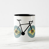 Delaware Flag Cycling Zweifarbige Tasse (Mittel)