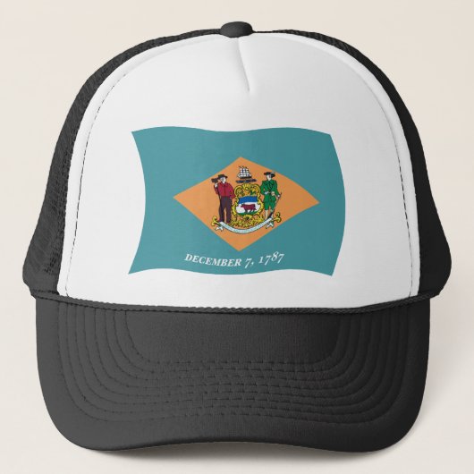 Delaware-Flag-Hat Truckerkappe (Vorderseite)