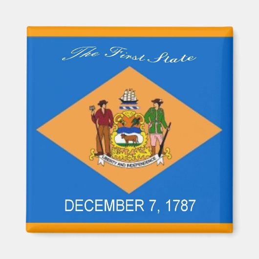 Delaware Flag Magnet (Vorne)