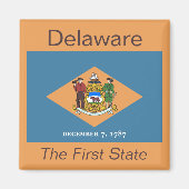 Delaware Flag Magnet (Vorne)