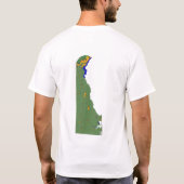 Delaware Flag Map City T - Shirt (Rückseite)