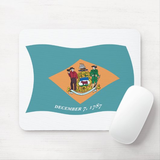 Delaware Flag Mousepad (Mit Mouse)