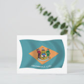 Delaware-Flag-Postkarte Postkarte (Stehend Vorderseite)