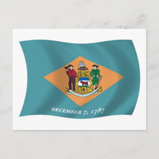 Delaware-Flag-Postkarte Postkarte